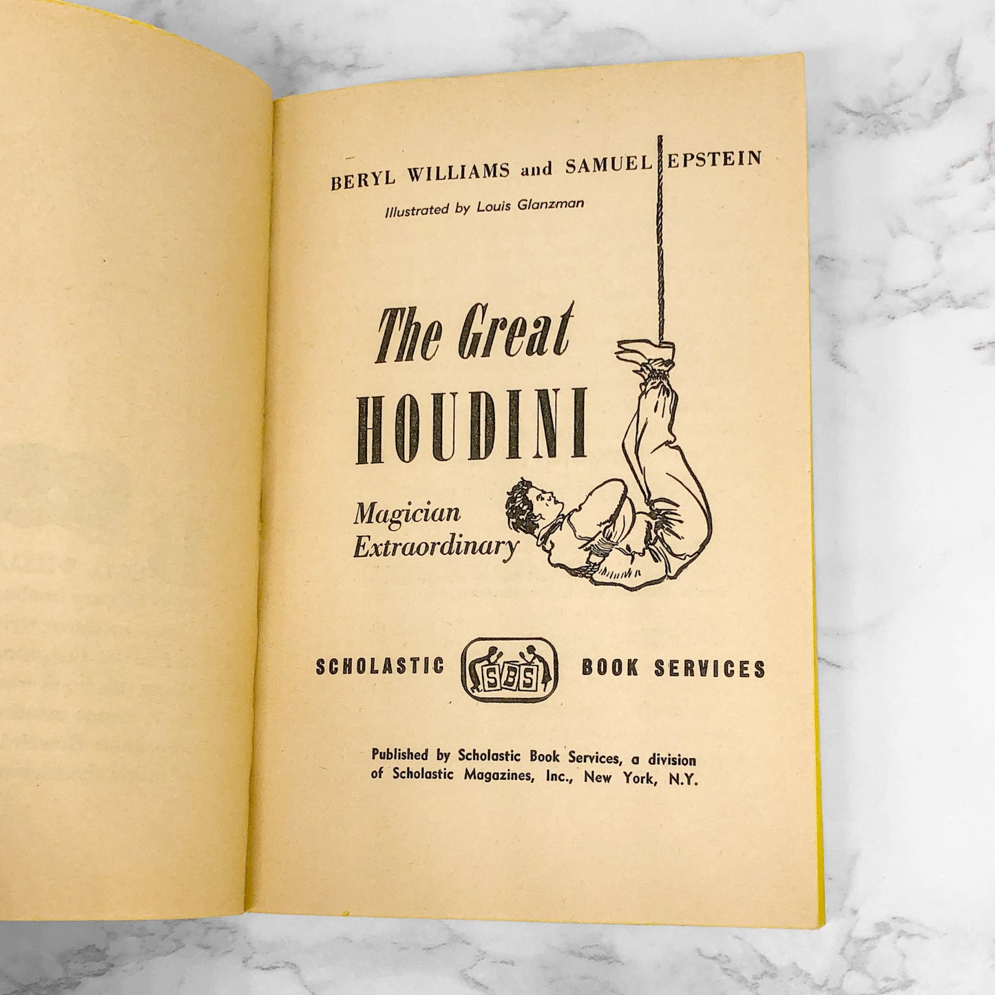 The Great Houdini by Samuel Epstein & Beryl Williams [1965 PAPERBACK]