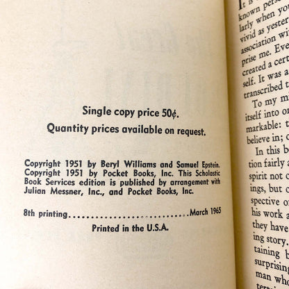 The Great Houdini by Samuel Epstein & Beryl Williams [1965 PAPERBACK]