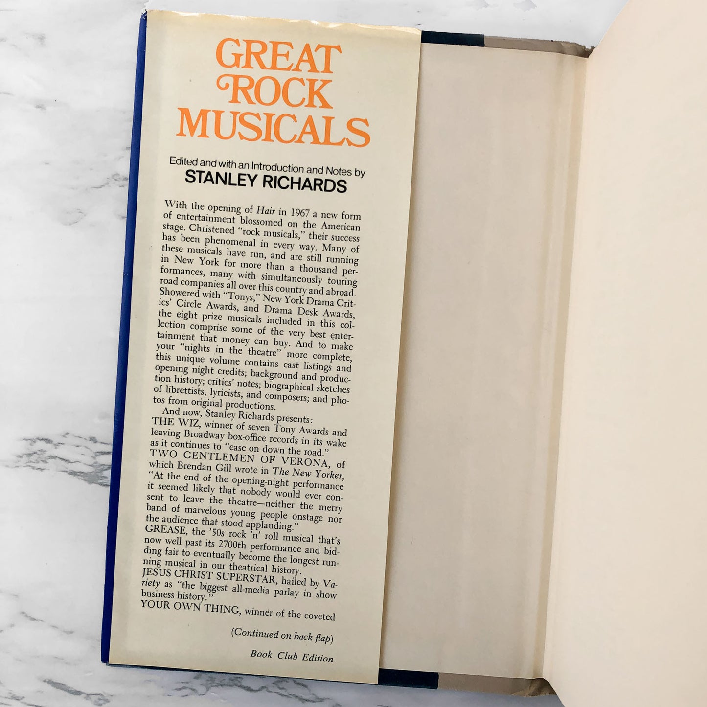Great Rock Musicals: The Complete Book & Lyrics for Grease, Tommy, The Wiz, Hair, Promenade, Two Gentleman of Verona, Your Own Thing & Jesus Christ Superstar [HARDCOVER ANTHOLOGY / 1979]