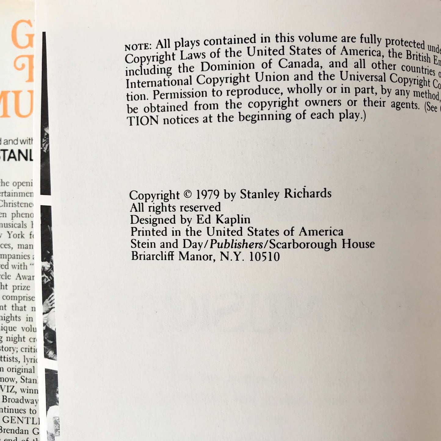 Great Rock Musicals: The Complete Book & Lyrics for Grease, Tommy, The Wiz, Hair, Promenade, Two Gentleman of Verona, Your Own Thing & Jesus Christ Superstar [HARDCOVER ANTHOLOGY / 1979]