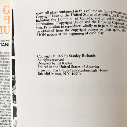 Great Rock Musicals: The Complete Book & Lyrics for Grease, Tommy, The Wiz, Hair, Promenade, Two Gentleman of Verona, Your Own Thing & Jesus Christ Superstar [HARDCOVER ANTHOLOGY / 1979]