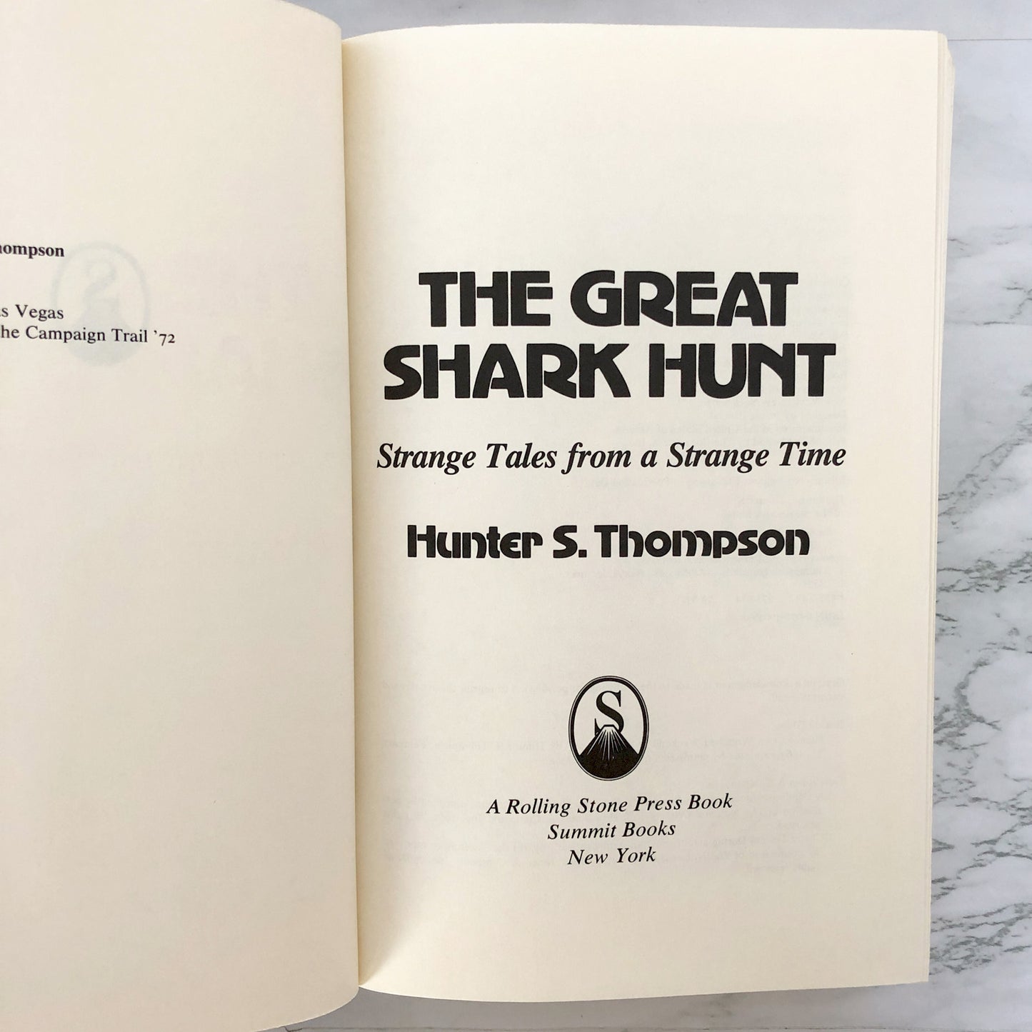 The Great Shark Hunt by Hunter S. Thompson [FIRST EDITION / 1979]