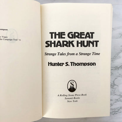 The Great Shark Hunt by Hunter S. Thompson [FIRST EDITION / 1979]