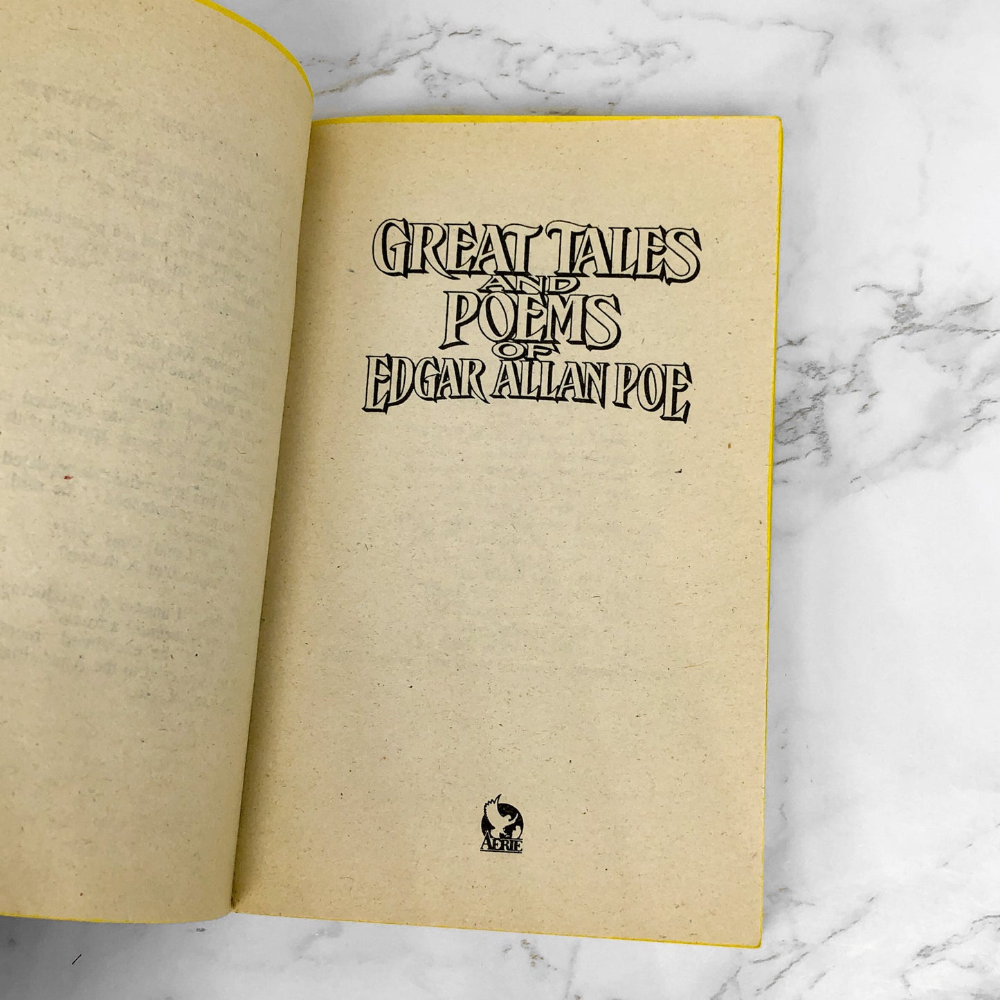 Great Tales & Poems by Edgar Allen Poe [1990 AERIE PAPERBACK]