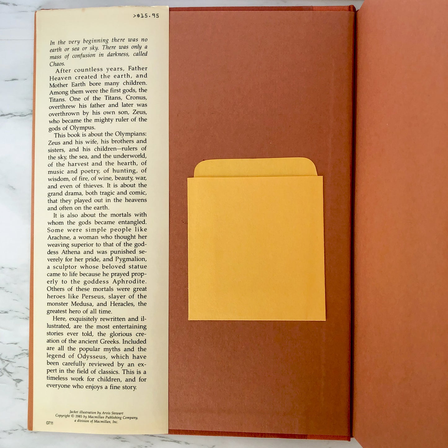 The MacMillan Book of Greek Gods & Heroes by Alice Low & Arvis Stewart [FIRST EDITION] 1994