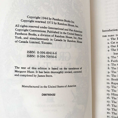 The Complete Grimm's Fairy Tales by The Brothers Grimm [1980 TRADE PAPERBACK] Pantheon