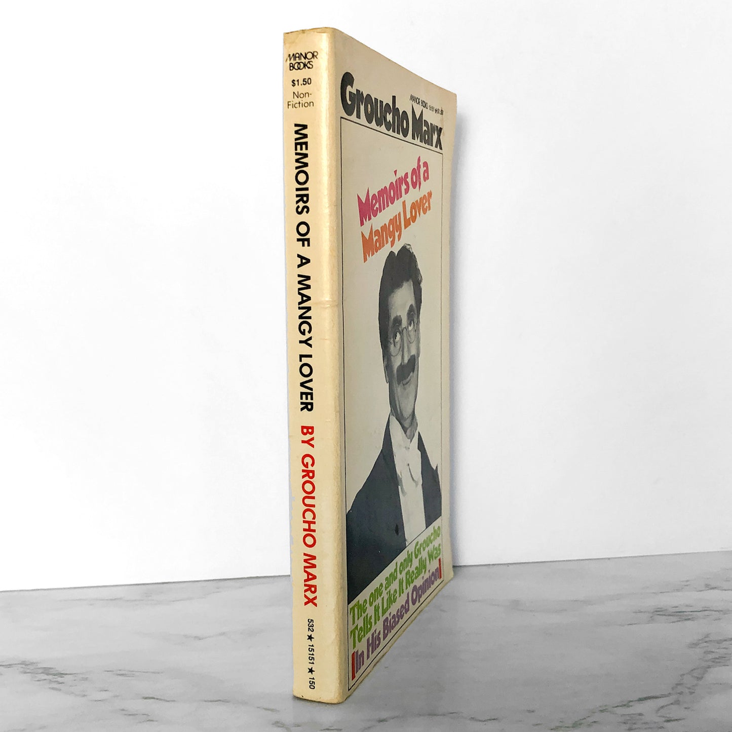 Memoirs Of A Mangy Lover by Groucho Marx [1974 PAPERBACK]