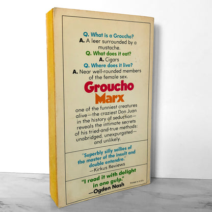 Memoirs Of A Mangy Lover by Groucho Marx [1974 PAPERBACK]