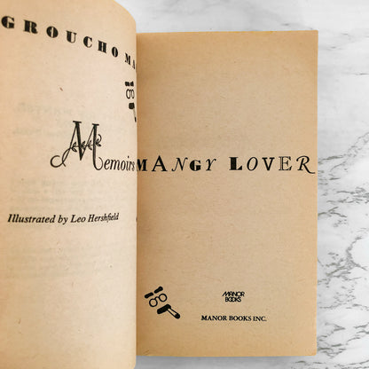 Memoirs Of A Mangy Lover by Groucho Marx [1974 PAPERBACK]
