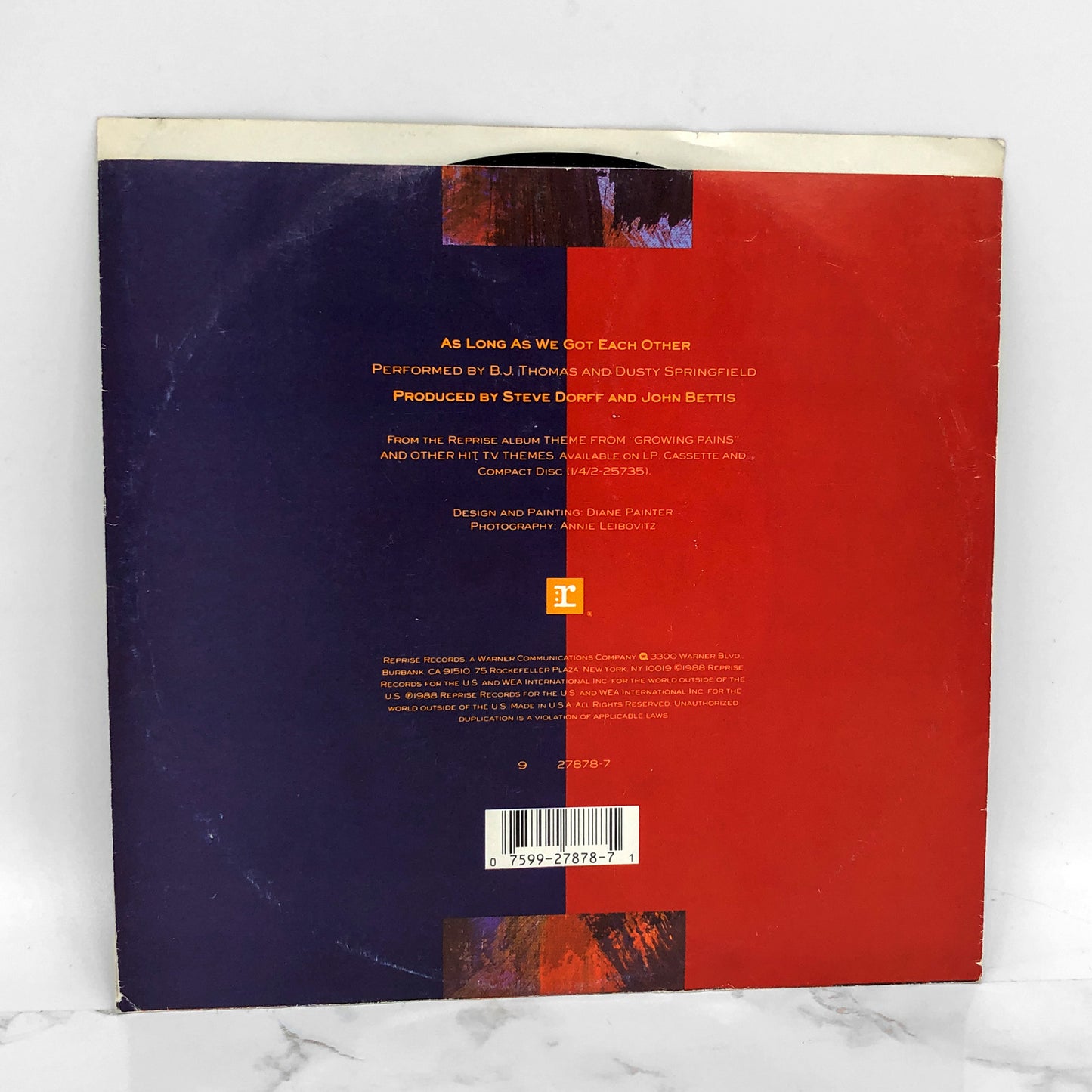 Theme from Growing Pains by Steve Dorff & Friends [7" VINYL SINGLE] 1988 • Reprise Records