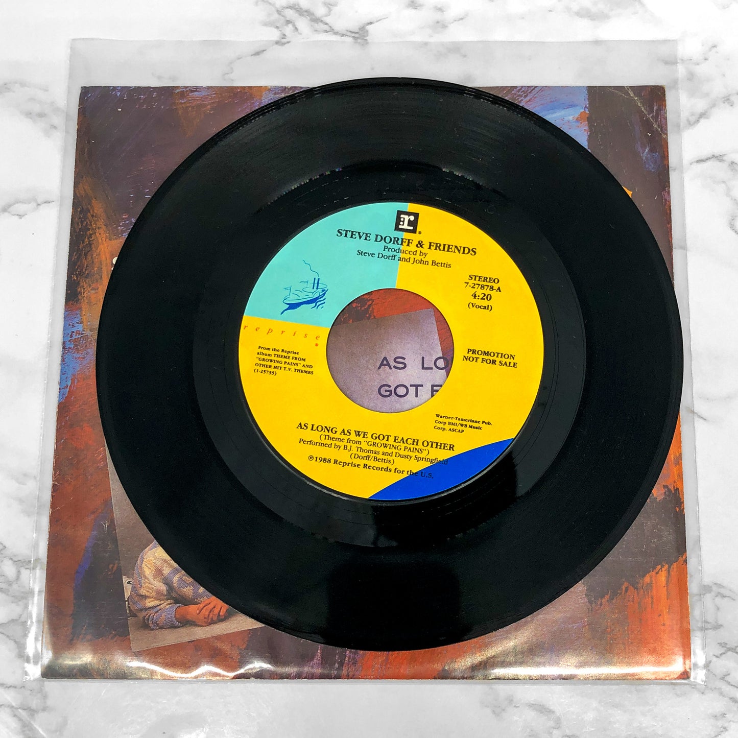 Theme from Growing Pains by Steve Dorff & Friends [7" VINYL SINGLE] 1988 • Reprise Records