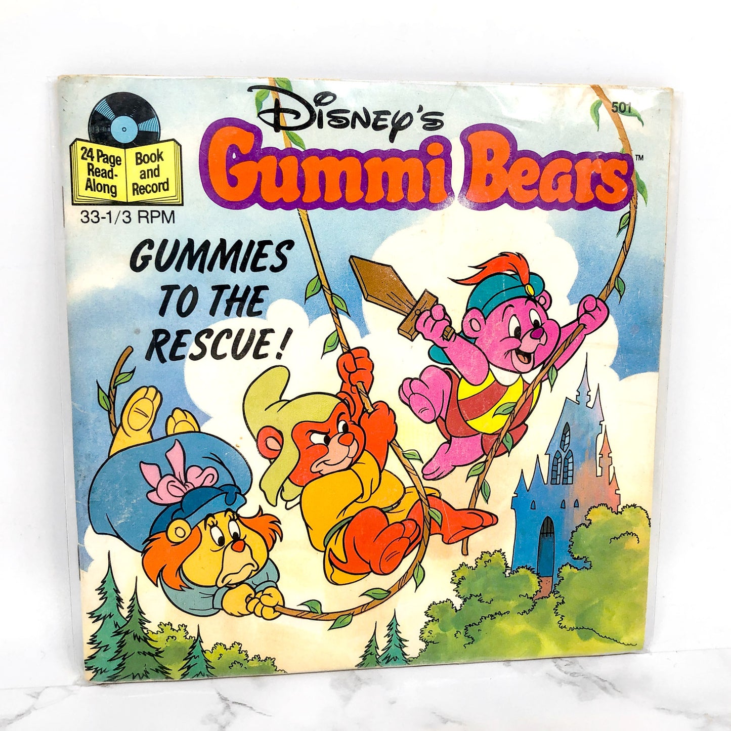 Disney's Gummi Bears - Gummies to the Rescue! [READ-ALONG BOOK & 7" RECORD] 1985