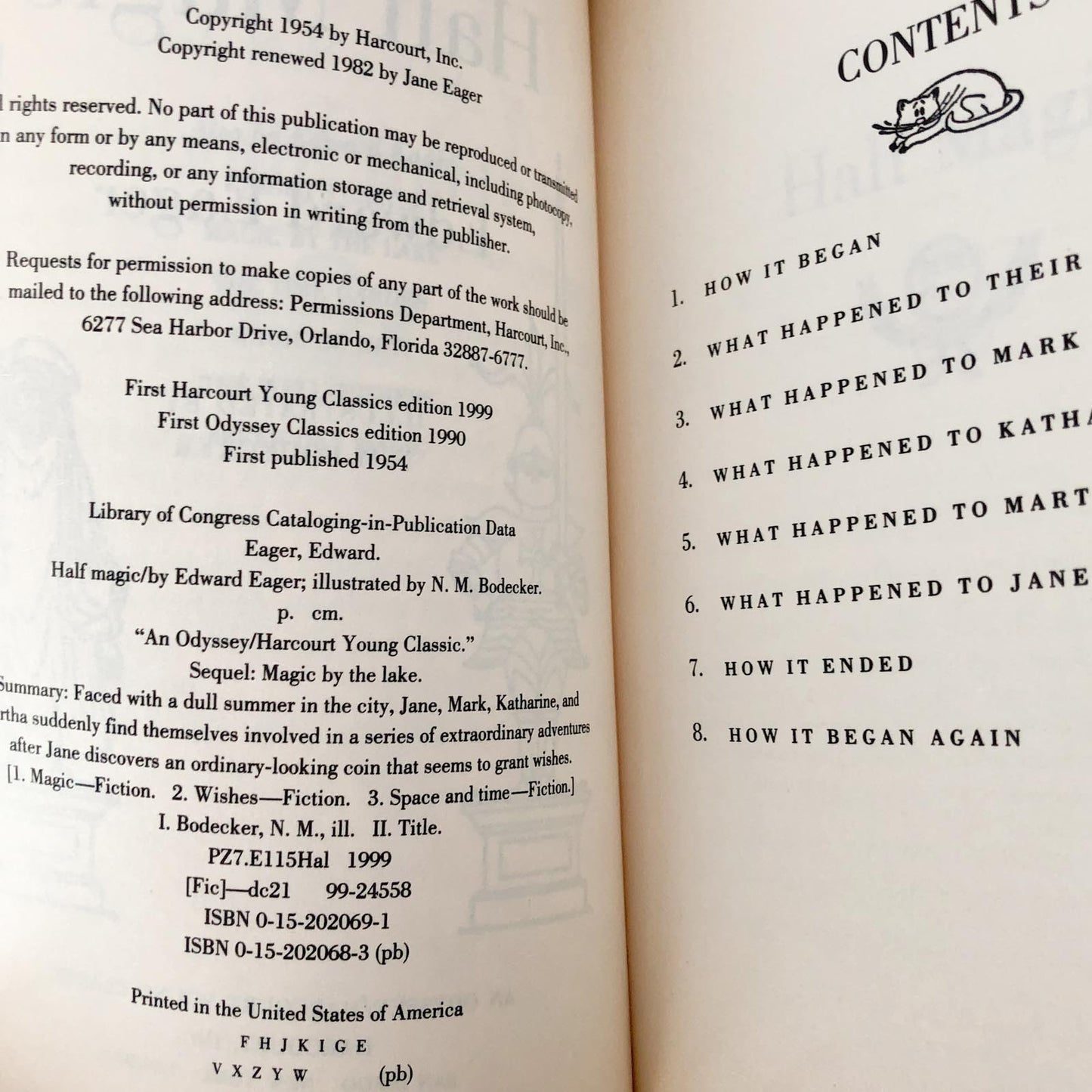 Half Magic by Edward Eager & illustrated by N.M. Bodecker [TRADE PAPERBACK / 1999]