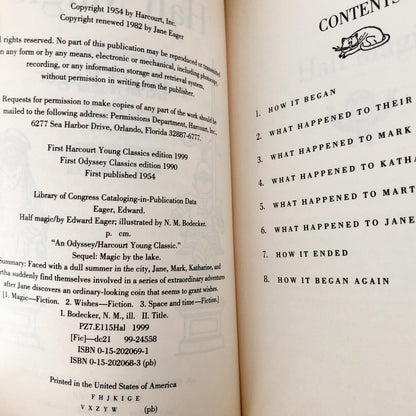 Half Magic by Edward Eager & illustrated by N.M. Bodecker [TRADE PAPERBACK / 1999]