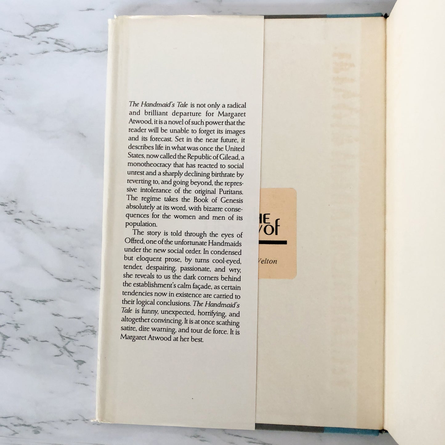 The Handmaid's Tale by Margaret Atwood [FIRST BOOK CLUB EDITION / 1986]