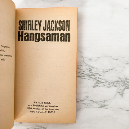 Hangsaman by Shirley Jackson [VINTAGE PAPERBACK] Ace Star