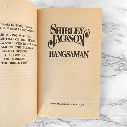 Hangsaman by Shirley Jackson [1976 PAPERBACK]