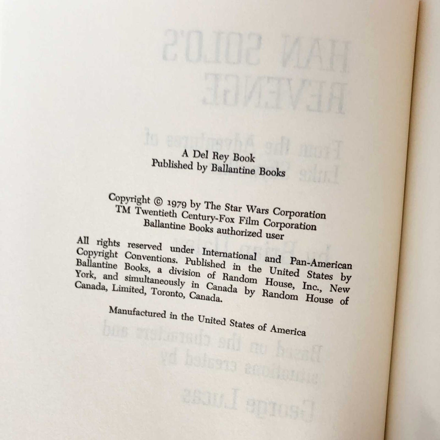 Han Solo's Revenge by Brian Daley [1979 HARDCOVER]