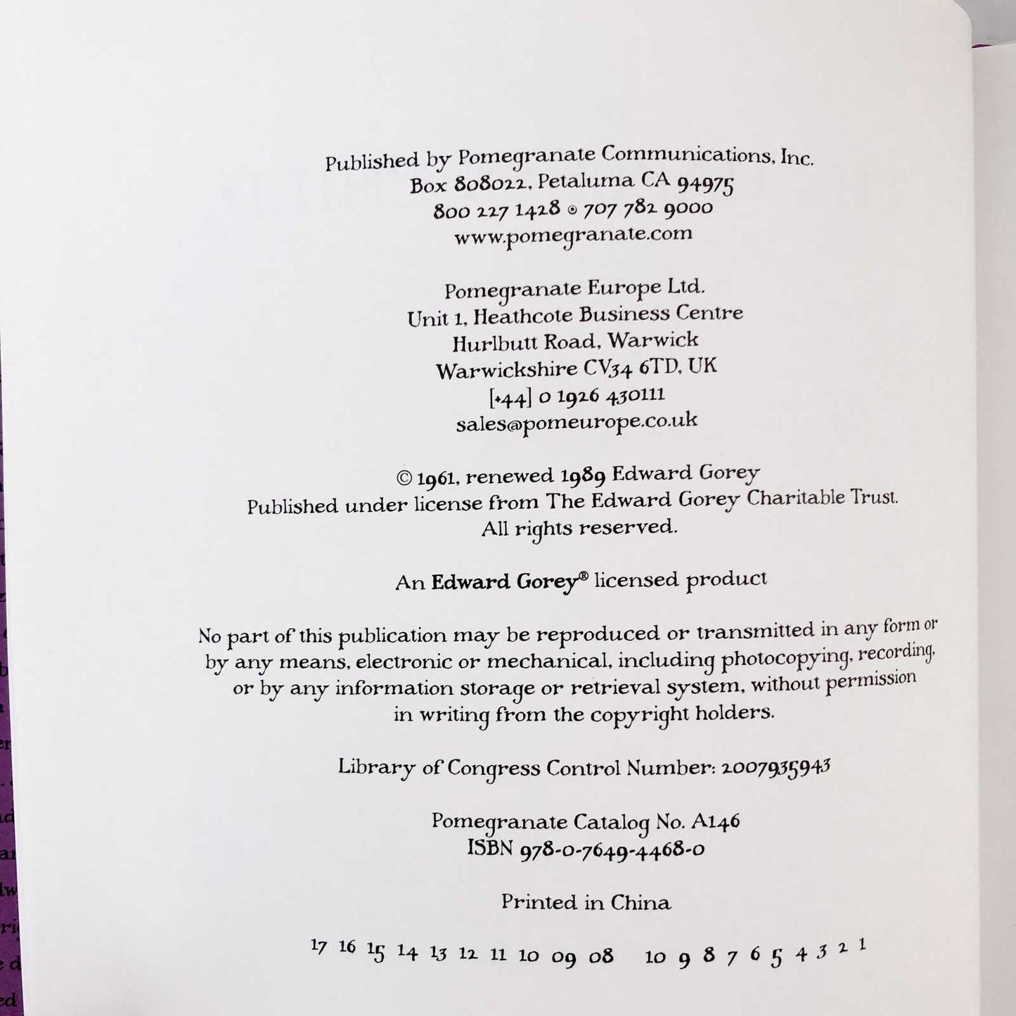 The Hapless Child by Edward Gorey [HARDCOVER RE-ISSUE] • Pomegranate Books