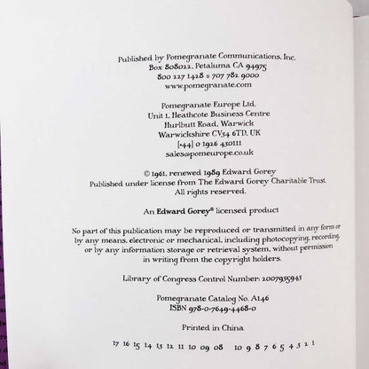 The Hapless Child by Edward Gorey [HARDCOVER RE-ISSUE] • Pomegranate Books