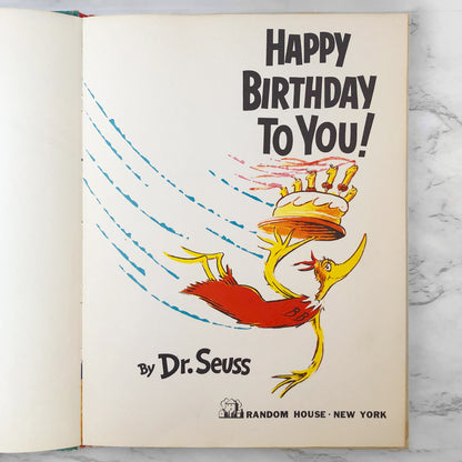 Happy Birthday to You! by Dr. Seuss [FIRST EDITION • FIRST PRINTING] 1959