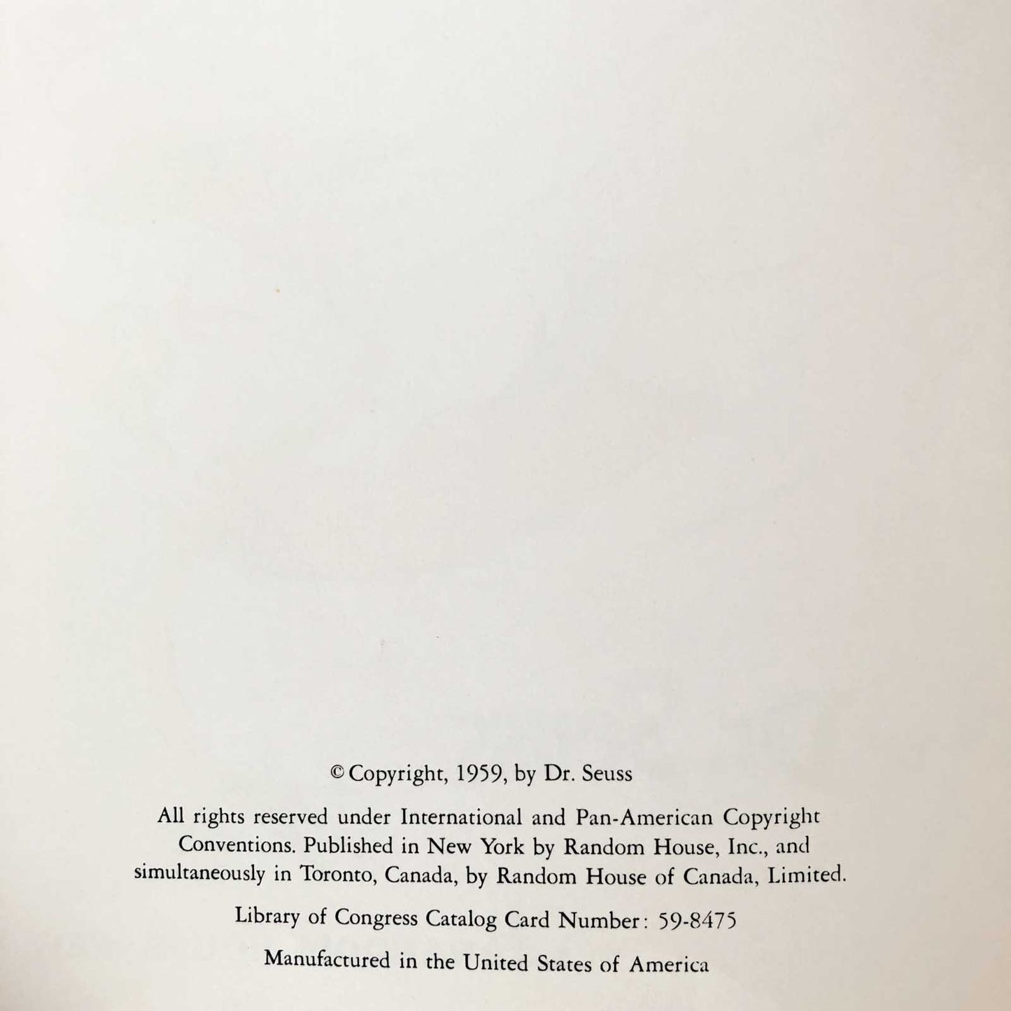 Happy Birthday to You! by Dr. Seuss [FIRST EDITION • FIRST PRINTING] 1959