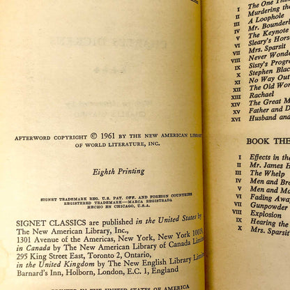 Hard Times by Charles Dickens [1961 PAPERBACK]