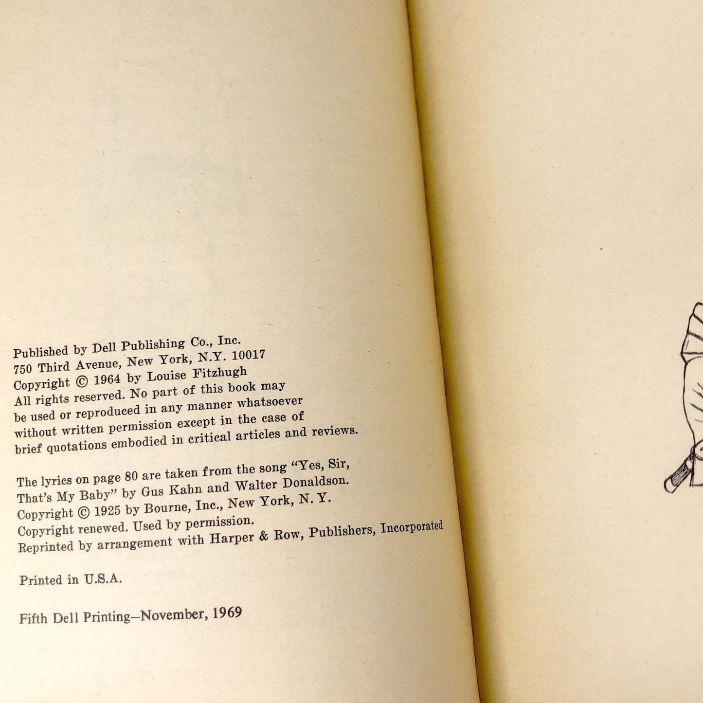 Harriet the Spy by Louise Fitzhugh [1969 TRADE PAPERBACK] 5th Printing ☙  Dell Books