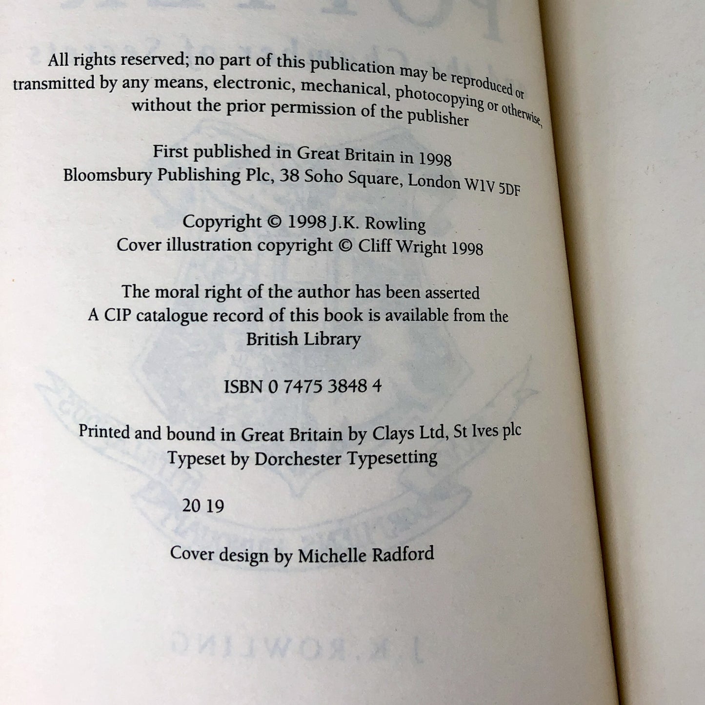 Harry Potter and the Chamber of Secrets by J.K. Rowling [U.K. PAPERBACK FIRST EDITION] 1998