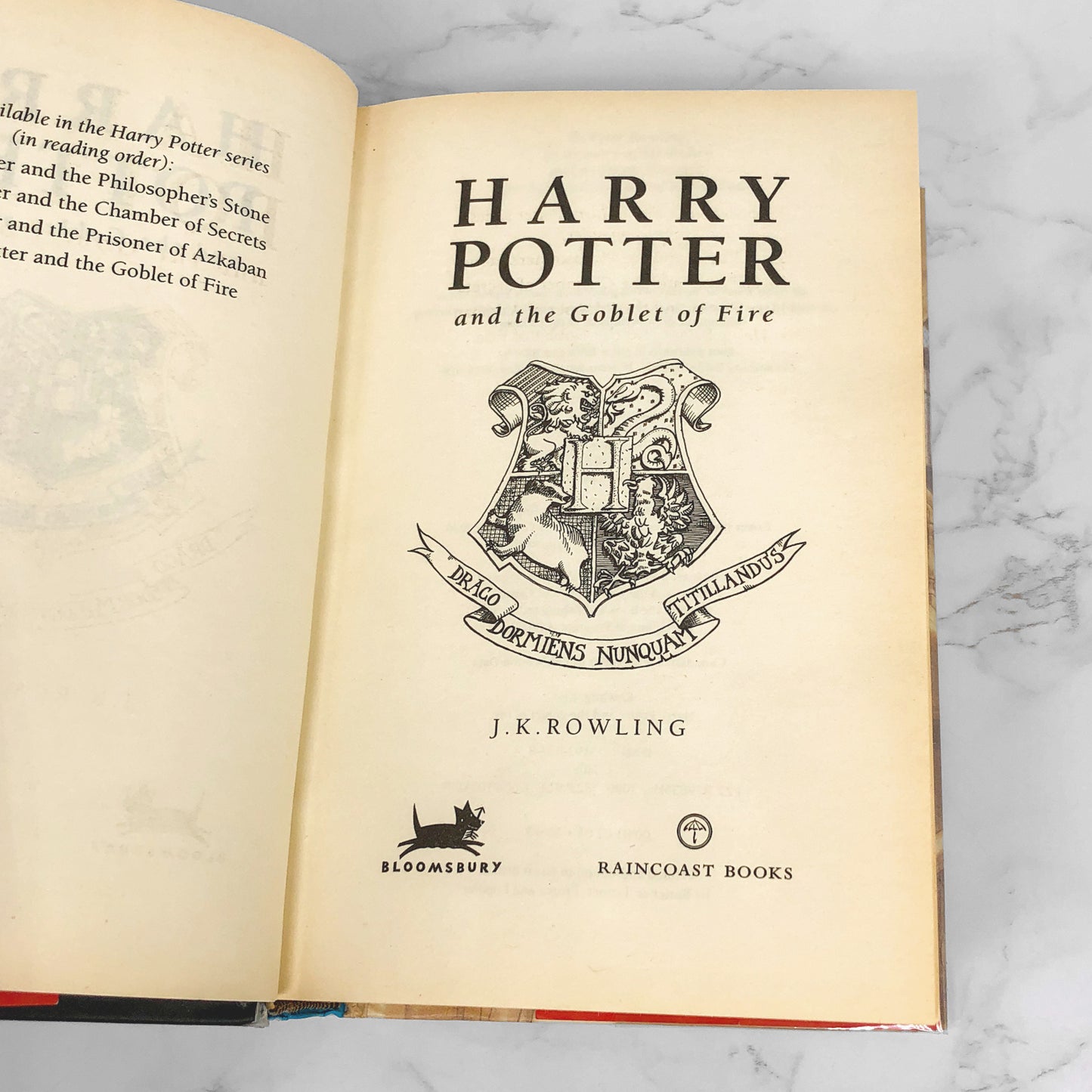 Harry Potter & the Goblet of Fire by J.K. Rowling [CANADIAN FIRST EDITION] 2000 • Raincoast