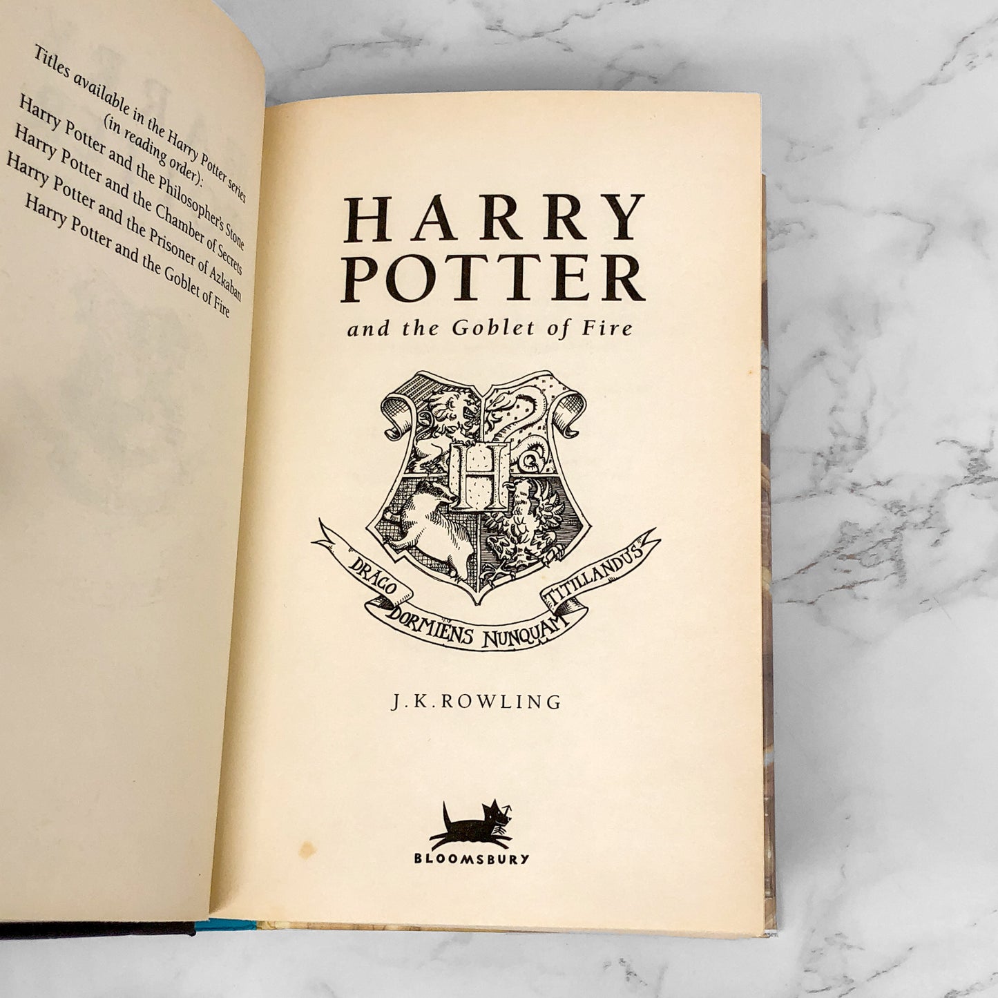 Harry Potter & the Goblet of Fire by J.K. Rowling [U.K. FIRST EDITION • FIRST PRINTING] 2000 • Bloomsbury