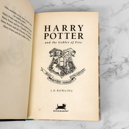 Harry Potter & the Goblet of Fire by J.K. Rowling [U.K. FIRST EDITION • FIRST PRINTING] 2000 • Bloomsbury