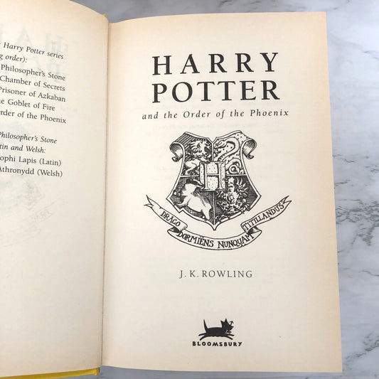 Harry Potter and the Order of the Phoenix by J.K. Rowling [U.K. FIRST EDITION / 3rd PRINTING]