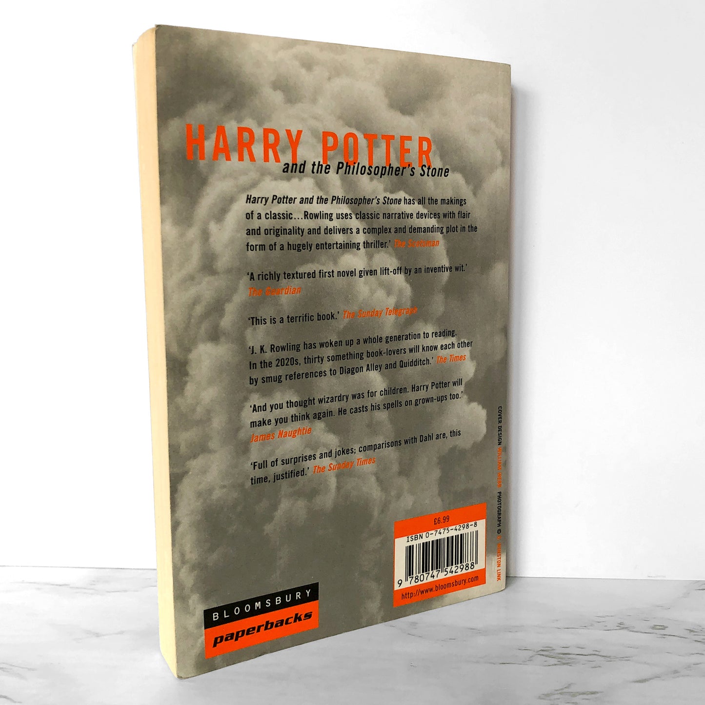 Harry Potter and the Philosopher's Stone by J.K. Rowling [ADULT EDITION] 1998 / Bloomsbury U.K.