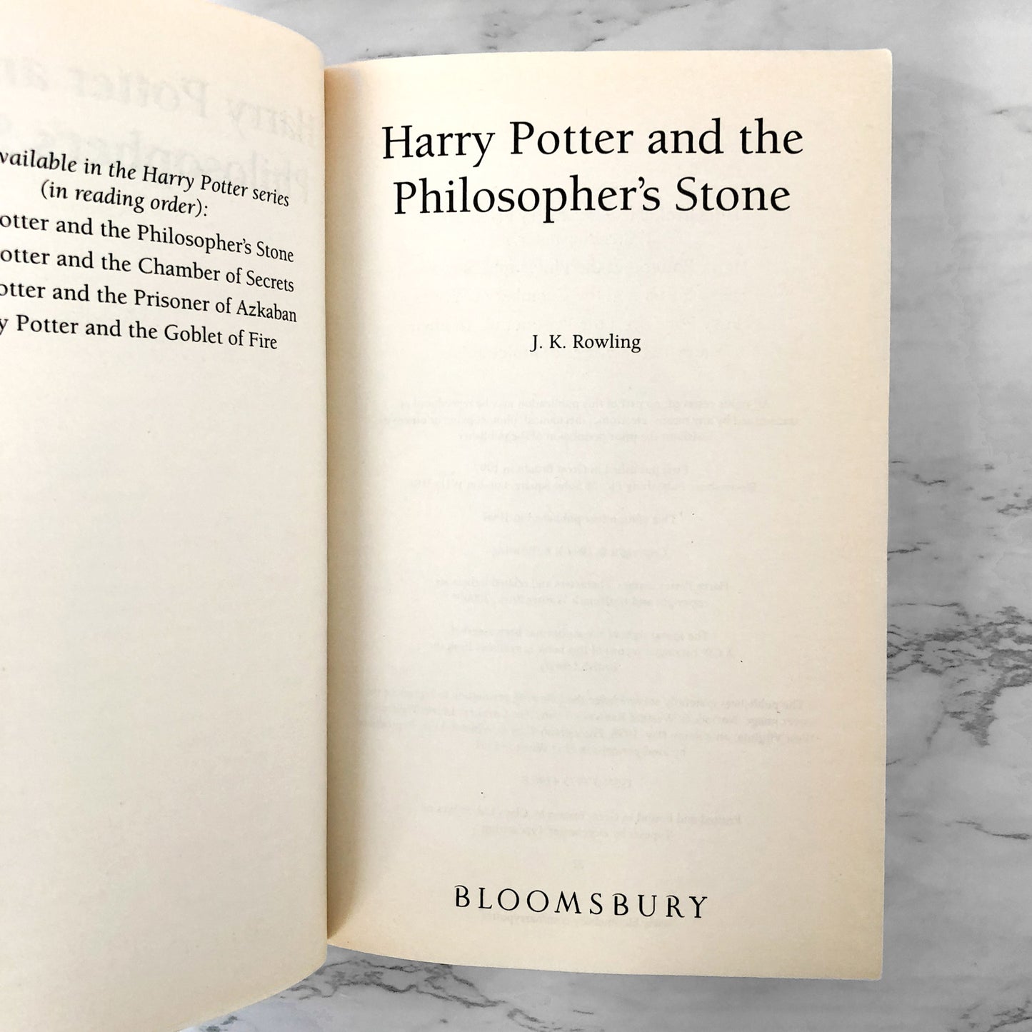 Harry Potter and the Philosopher's Stone by J.K. Rowling [ADULT EDITION] 1998 / Bloomsbury U.K.