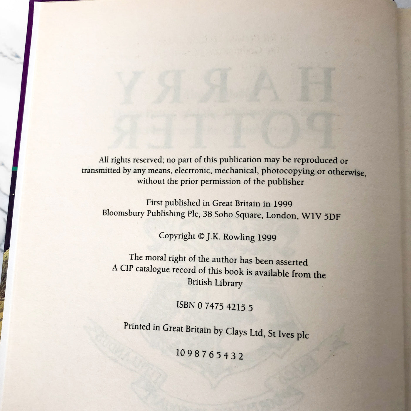 Harry Potter and the Prisoner of Azkaban by J.K. Rowling [U.K. FIRST EDITION / SECOND PRINTING ]