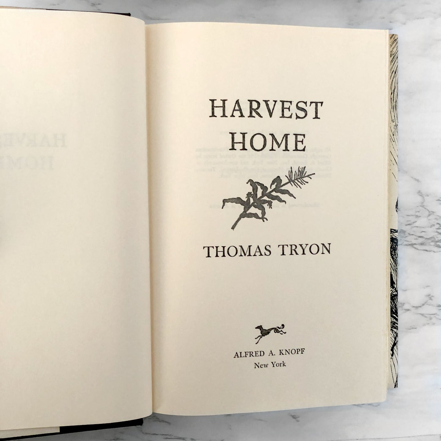 Harvest Home by Thomas Tryon [FIRST BOOK CLUB EDITION / 1973]