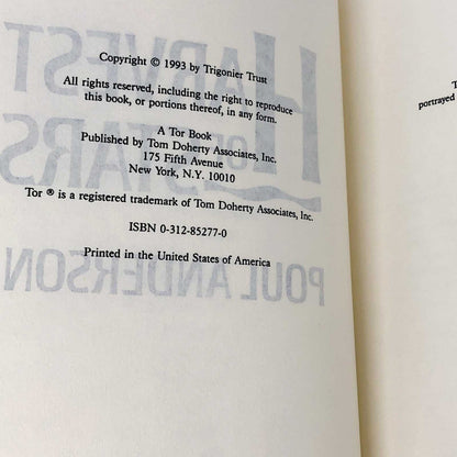 Harvest of Stars by Poul Anderson [1993 TOR HARDCOVER]