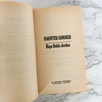 Haunted Summer by Hope Dahle Jordan [1969 PAPERBACK]
