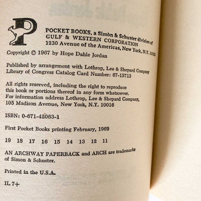 Haunted Summer by Hope Dahle Jordan [1969 PAPERBACK]