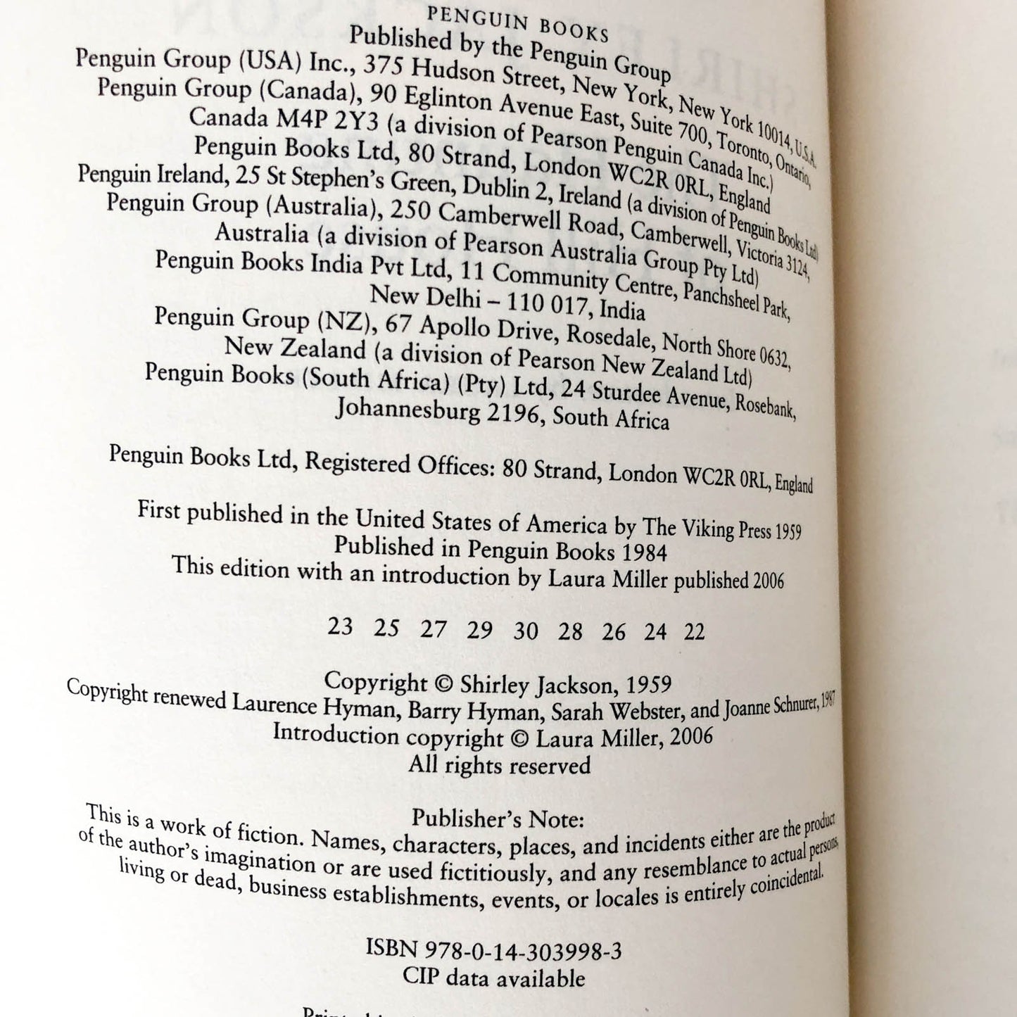 The Haunting of Hill House by Shirley Jackson [TRADE PAPERBACK] 2006 • Penguin Classics