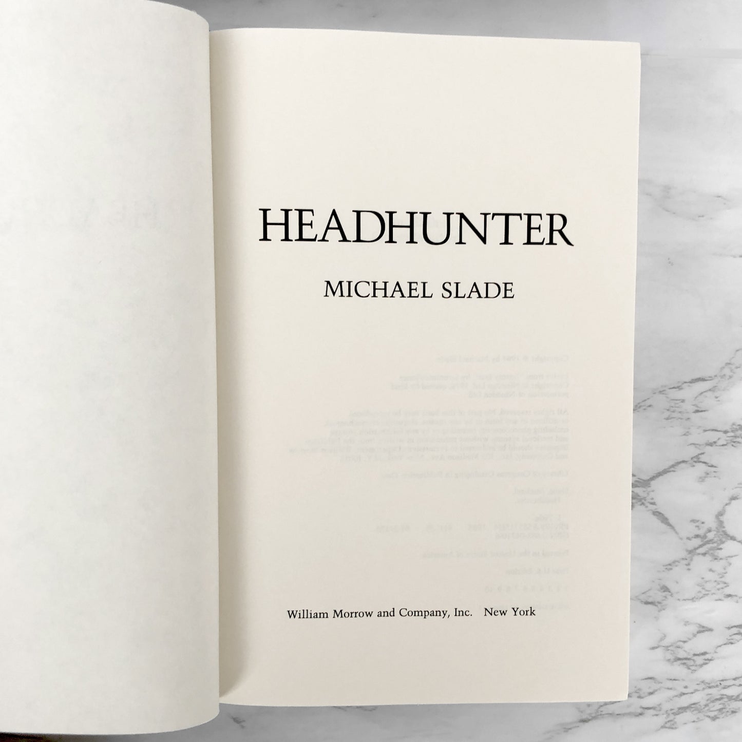 Headhunter by Michael Slade [FIRST EDITION / FIRST PRINTING] 1985