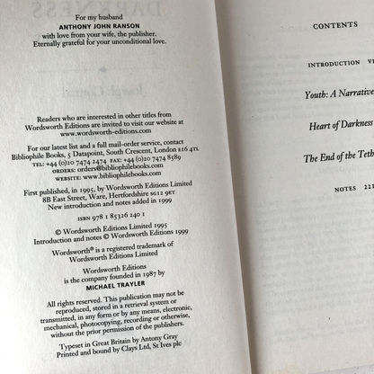 Heart of Darkness & Other Stories by Joseph Conrad [WORDSWORTH CLASSICS] - Bookshop Apocalypse