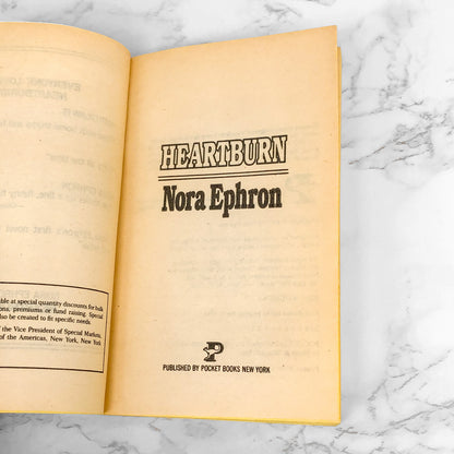 Heartburn by Nora Ephron [FIRST PAPERBACK PRINTING] 1984