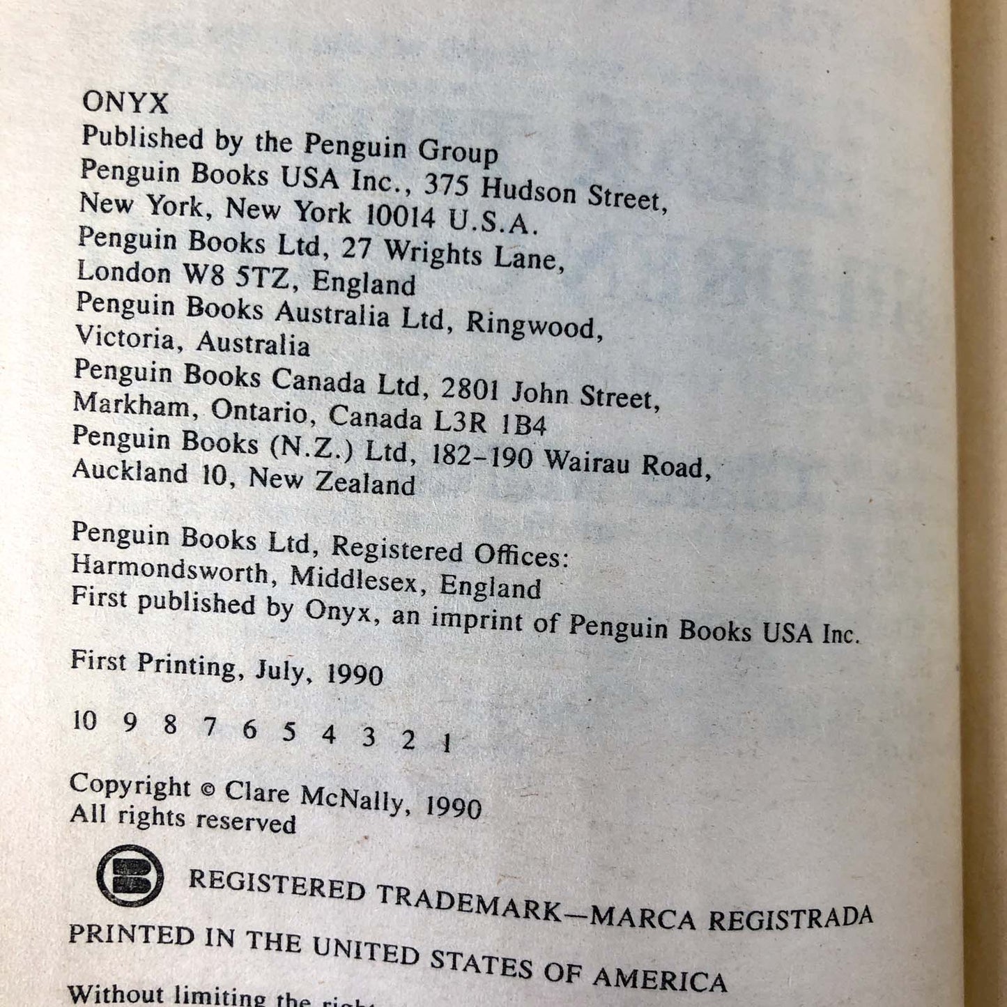 Hear the Children Calling by Clare McNally [FIRST EDITION / FIRST PRINTING] 1990