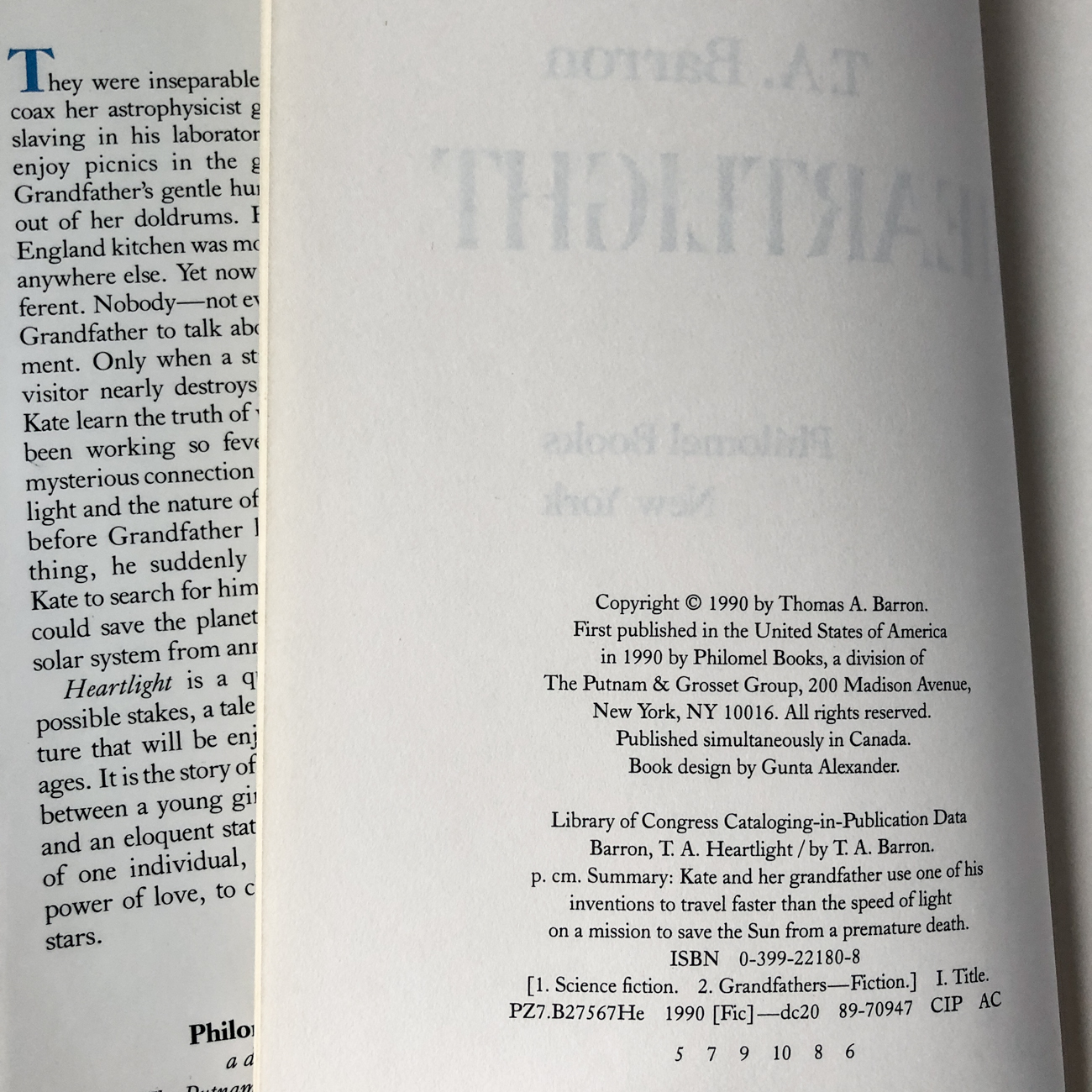 Heartlight by T.A. Barron [SIGNED FIRST EDITION] - Bookshop Apocalypse