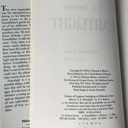 Heartlight by T.A. Barron [SIGNED FIRST EDITION] - Bookshop Apocalypse