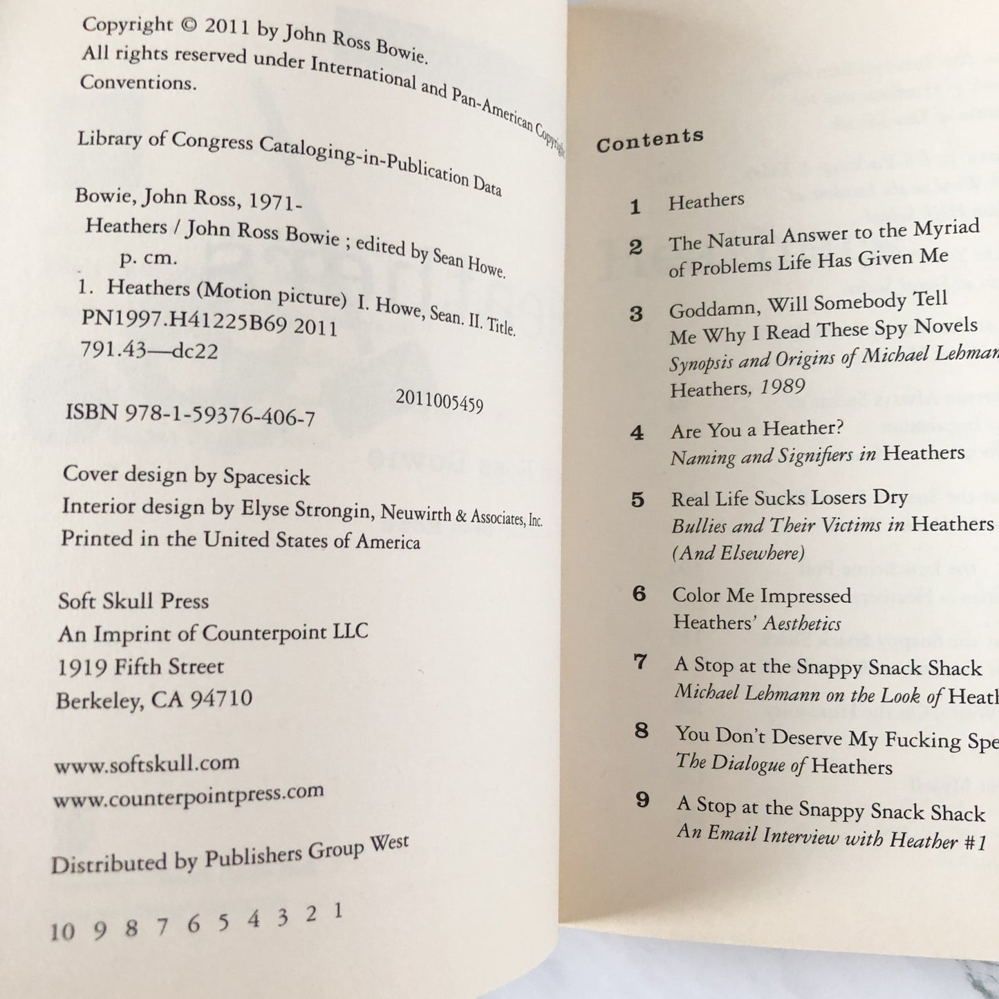 Heathers by John Ross Bowie [DEEP FOCUS #6] - Bookshop Apocalypse