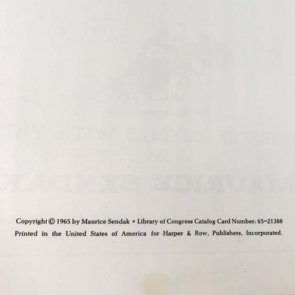 Hector Protector & As I Went Over the Water: Two Nursery Rhymes by Maurice Sendak [FIRST EDITION] 1965