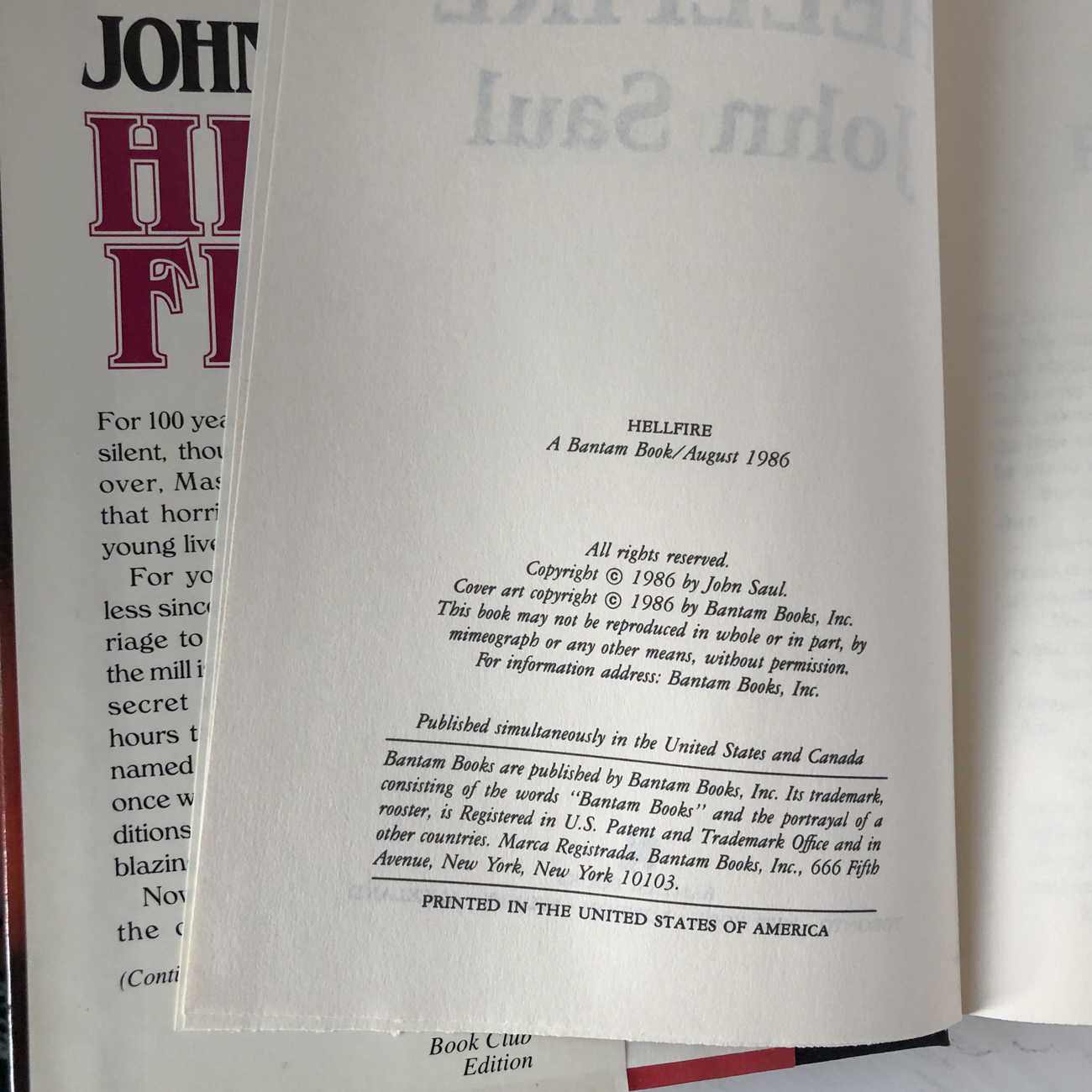 Hellfire by John Saul [BCE] - Bookshop Apocalypse